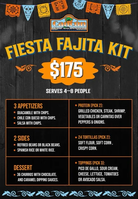 Fiesta Fajita Kit — $175, serves 4–8