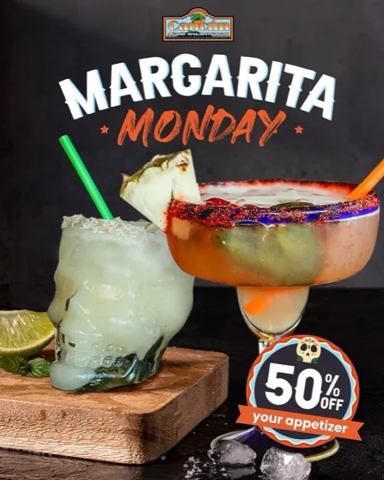 Margarita Monday — 50% off appetizers